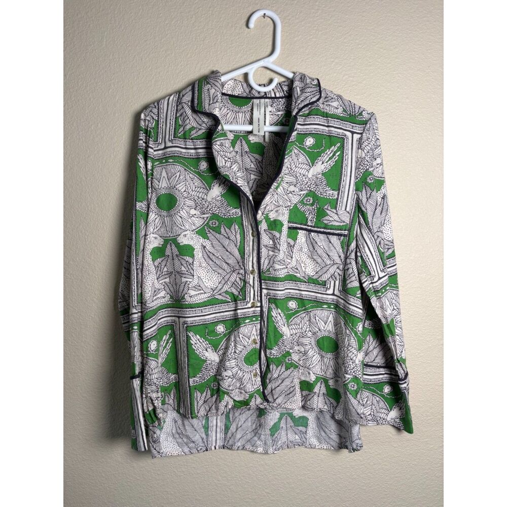 Real Fun, Wow! for Anthropologie Flannel Sleep Top Size M